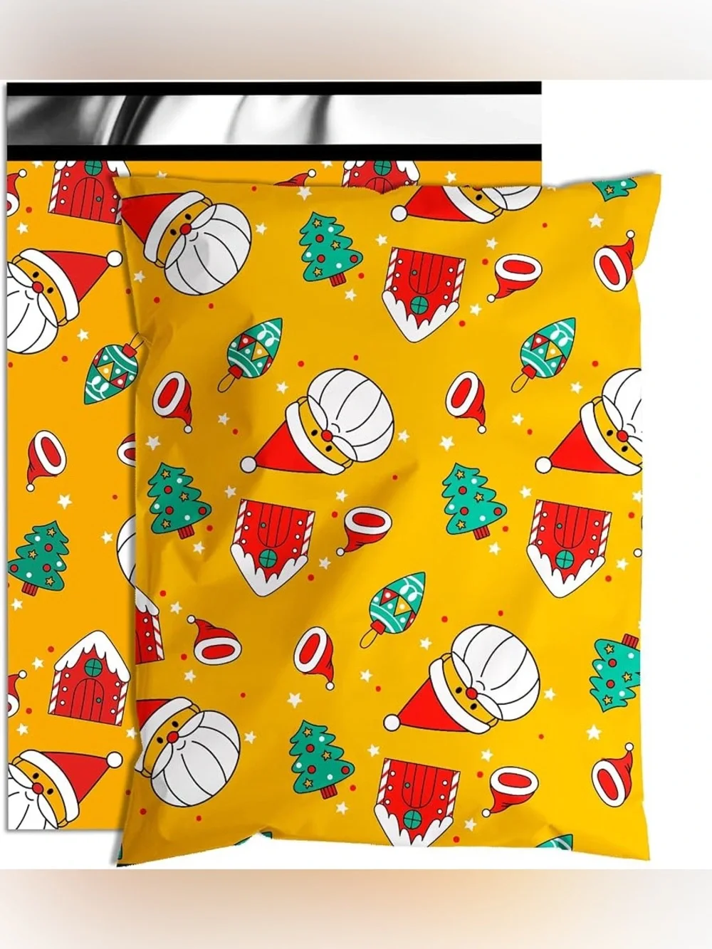 Santa Claus 20 Pack Poly Mailers 10 x 13 Inch Waterproof Non-padded